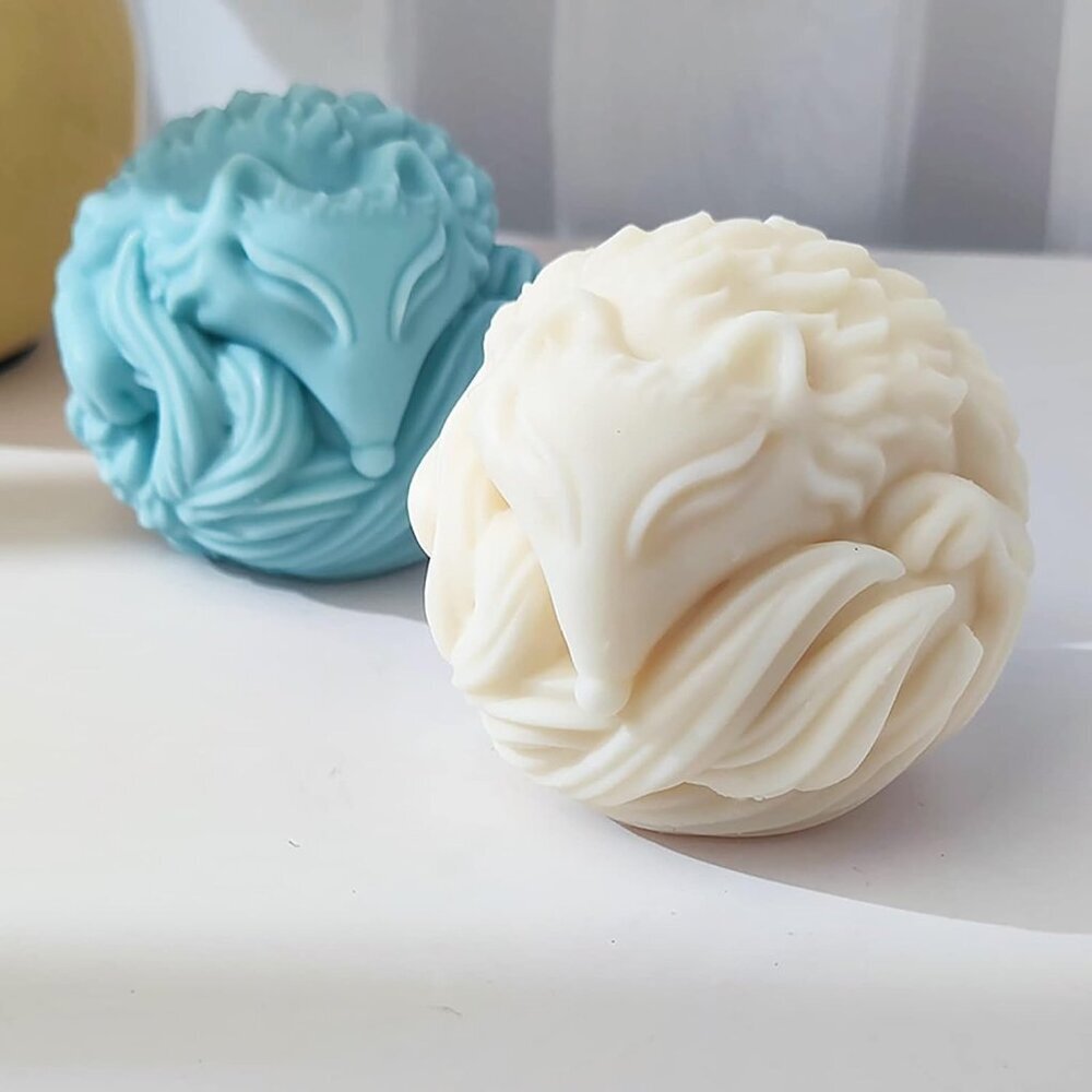 Fox Resin & Silicone Animal Molds - 3D Fox & Candle Molds for Soap & Candle Maki